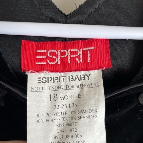 ESPRIT Toddler Jumpsuit Vintage 90s 18M Velour - Picture 3 of 4